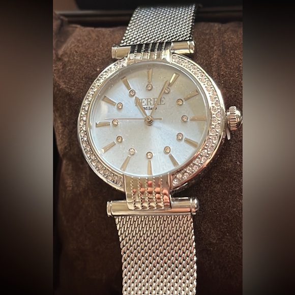 NIB FERRE MILANO Ronda 763E Crystal Embellished Cuff34mm made in Switzerland NWT - Picture 3 of 10